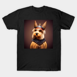 Cutest Yorkie dressed as a mediavel knight T-Shirt